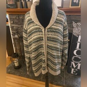 Croft & Barrow Zip Up Knit Sweater - L